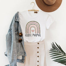 Load image into Gallery viewer, Girl Mama Rainbow Graphic T-Shirt
