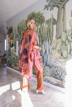 Load image into Gallery viewer, Pink Lotus Boho Longline Kimono
