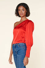 Load image into Gallery viewer, Good Time One Shoulder Satin Crop Top