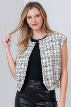 Load image into Gallery viewer, Office Break Oversized Tweed Vest