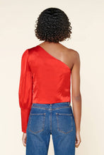Load image into Gallery viewer, Good Time One Shoulder Satin Crop Top