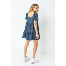 Load image into Gallery viewer, Easy Breezy Babydoll Chambray Dress