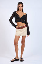 Load image into Gallery viewer, Midnight Mesh Crochet Crop Cardigan