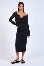 Load image into Gallery viewer, Midnight Mesh Crochet Crop Cardigan