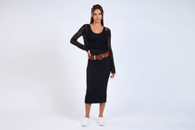 Load image into Gallery viewer, Midnight Mesh Crochet Crop Cardigan