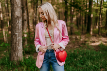 Load image into Gallery viewer, Pink Rodeo Metallic Faux Leather Blazer