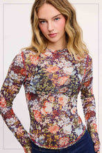 Load image into Gallery viewer, Perfect Petals Semi Sheer Long Sleeve Mesh Top (2 colors)