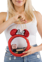 Load image into Gallery viewer, Life’s Better with a Bow Sequin Clear Acrylic Crossbody Bag