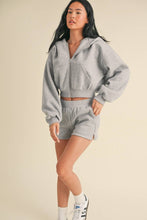Load image into Gallery viewer, Cozy Era Fleece Crop Full Zip Hoodie