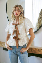 Load image into Gallery viewer, Sweet Vanilla Bows Babydoll Blouse