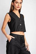 Load image into Gallery viewer, Modern Women Cropped Button Front Vest Top