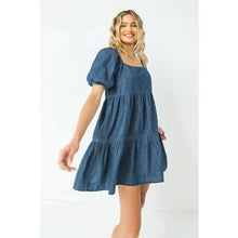 Load image into Gallery viewer, Easy Breezy Babydoll Chambray Dress