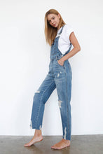 Load image into Gallery viewer, Distressed Raw Hem Straight Overalls