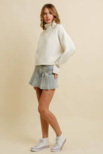 Load image into Gallery viewer, Winter White Chunky Cream Turtleneck Sweater