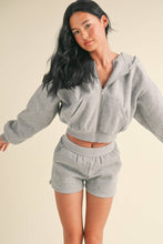 Load image into Gallery viewer, Cozy Era Fleece Crop Full Zip Hoodie