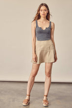 Load image into Gallery viewer, Sun-kissed Khaki Mini Skirt