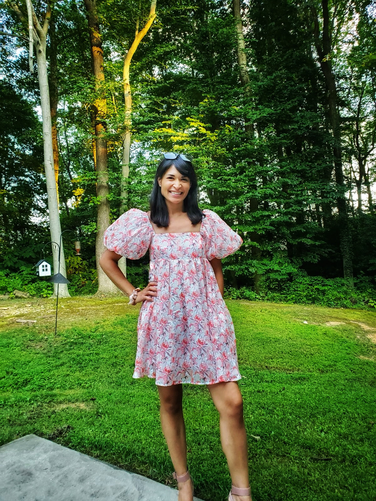 Be A Bridgerton Babydoll Floral Dress L / Orchids