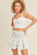 Load image into Gallery viewer, Sweet for You Smocked Eyelet Two-fer Mini Ruffle Skirt/ Tube Top