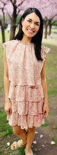 Load image into Gallery viewer, Romantic Ruffles Floral Chiffon Dress