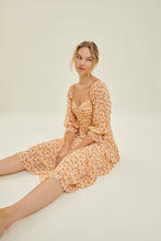 Load image into Gallery viewer, Prairie Chic Ditsy Floral Apricot Buster Dress
