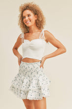 Load image into Gallery viewer, Sweet for You Smocked Eyelet Two-fer Mini Ruffle Skirt/ Tube Top