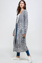 Load image into Gallery viewer, Wild about You Leopard Brushed Long Duster Cardigan (2 colors)
