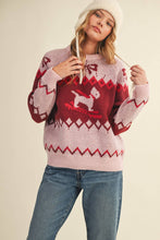 Load image into Gallery viewer, Puppy Slopes into the Holidays Pullover Sweater