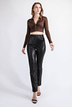 Load image into Gallery viewer, Biker Chic Faux Leather Straight Leg Pants