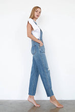 Load image into Gallery viewer, Distressed Raw Hem Straight Overalls