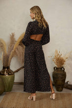 Load image into Gallery viewer, Can’t Change Your Spots Knotted Cut-Out Jumpsuit