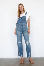 Load image into Gallery viewer, Distressed Raw Hem Straight Overalls