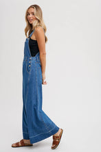 Load image into Gallery viewer, Walking on a Dream Denim Wide Leg Overalls