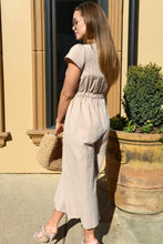 Load image into Gallery viewer, Seize the Day V-neck Cut Out Wide-leg Woven Jumpsuit