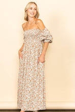 Load image into Gallery viewer, Rustic Nights Smocked Floral Maxi Dress