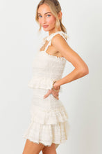 Load image into Gallery viewer, Short & Sweet Smocked Ruffle Mini Dress