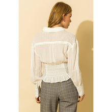 Load image into Gallery viewer, Too Bad Smocked Semi-Sheer Blouse