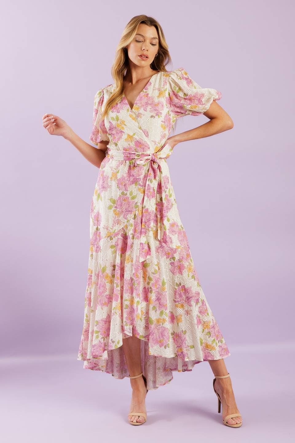 Dreamy Lilac Lace Dress (last one size 6/8) IVORY / L
