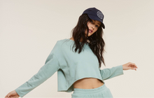 Load image into Gallery viewer, Sage Mist Crop Sweatshirt