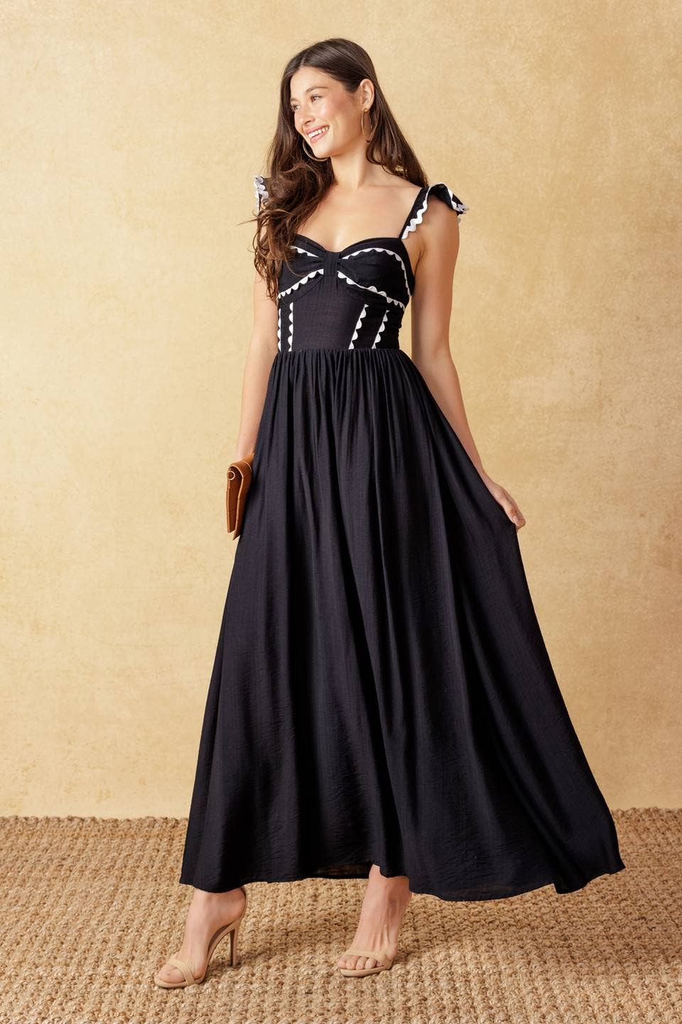 pocketed maxi dress Sweet Poetry – Stellaluna Raine 119hrsale3/13-hero Le Stretch Lace Slip 37% Polyester Colors:Butter