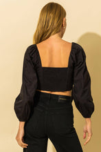 Load image into Gallery viewer, Pure Poetry Poplin Tie Front Crop Top
