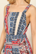 Load image into Gallery viewer, Red, White & Blue for You Bandana Paisley Print Jumpsuit