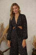 Load image into Gallery viewer, Can’t Change Your Spots Knotted Cut-Out Jumpsuit