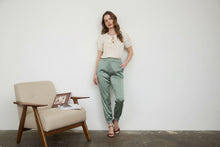 Load image into Gallery viewer, Spring Whispers Scallop Trim Top (Ivory or Navy)