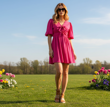 Load image into Gallery viewer, Strawberry Bliss Bow Stripe Dress