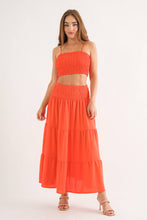 Load image into Gallery viewer, Sweet Papaya Smocked Maxi Skirt