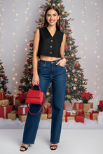 Load image into Gallery viewer, Modern Women Cropped Button Front Vest Top