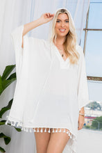 Load image into Gallery viewer, Summer Days Tassel Coverup Poncho