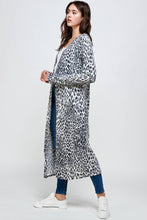 Load image into Gallery viewer, Wild about You Leopard Brushed Long Duster Cardigan (2 colors)