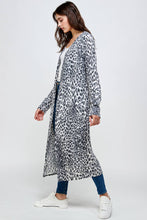 Load image into Gallery viewer, Wild about You Leopard Brushed Long Duster Cardigan (2 colors)