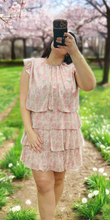 Load image into Gallery viewer, Romantic Ruffles Floral Chiffon Dress